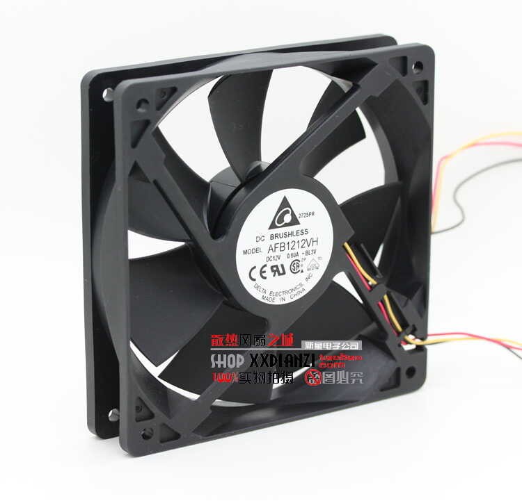Ventilateur Delta AFB1212VH PWM 120mm - 12V, 0.60A, 4 Pins, 120x120x25mm, Neuf