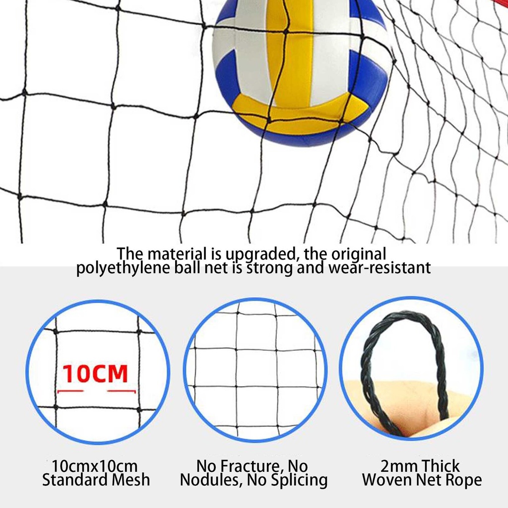 Portable Outdoor Replacement Volleyball Practice Net For Pool Backyard