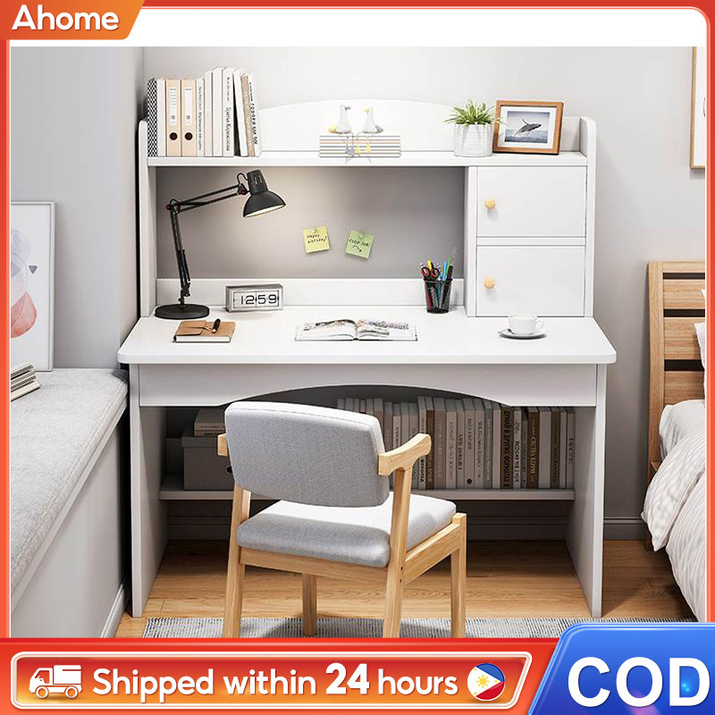 Computer Desk Desktop Study Table with Drawer and Shelves Office ...