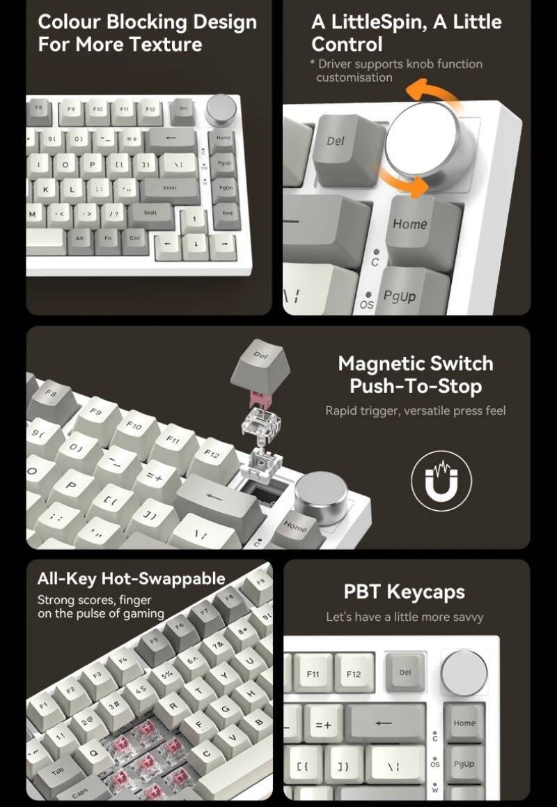 Customised Mechanical Keystrokes 82 Keys 75% Layout Spanish Russian ...