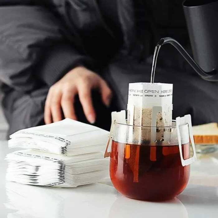 [Same Day Ship] 100Pcs Coffee Filter Drip Coffee Pouches Paper Tea Bags ...