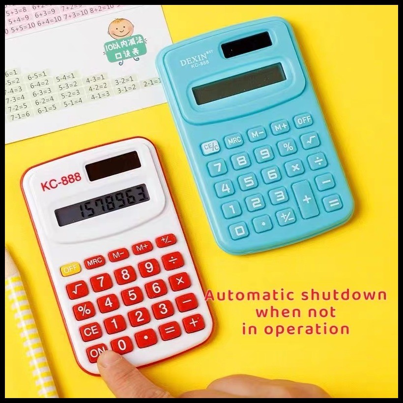 Mini electronic calculator 8 digits display/battery,school/office ...