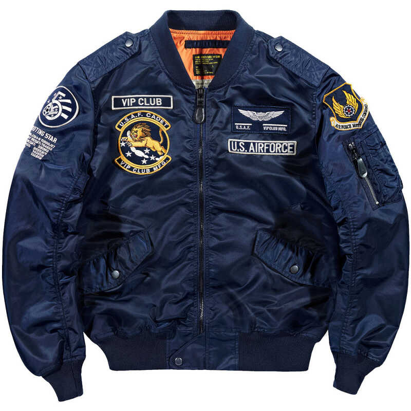Retro VIP Ma1 Pilot Jacket For Men Embroidered Baseball Loose Fit ...