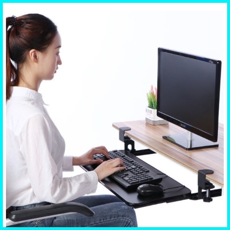 Computer Desktop Extension Board Punch-Free Adjustable Stretchable ...