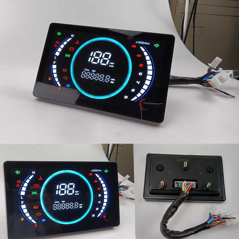 Universal Meter Digital Speedometer Assy Motorcycle Tachometer RPM ...