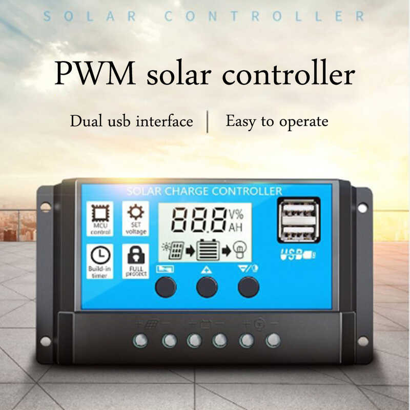 10A Powmr 20A 30A 40A 50A 60A PWM Controller 12V 24V Battery Charger ...