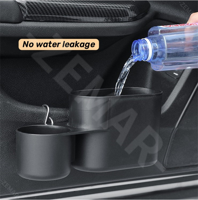 2 IN 1 Wuling Car Inside Trash Can Water Cup Holder Hanging Dustbin ...