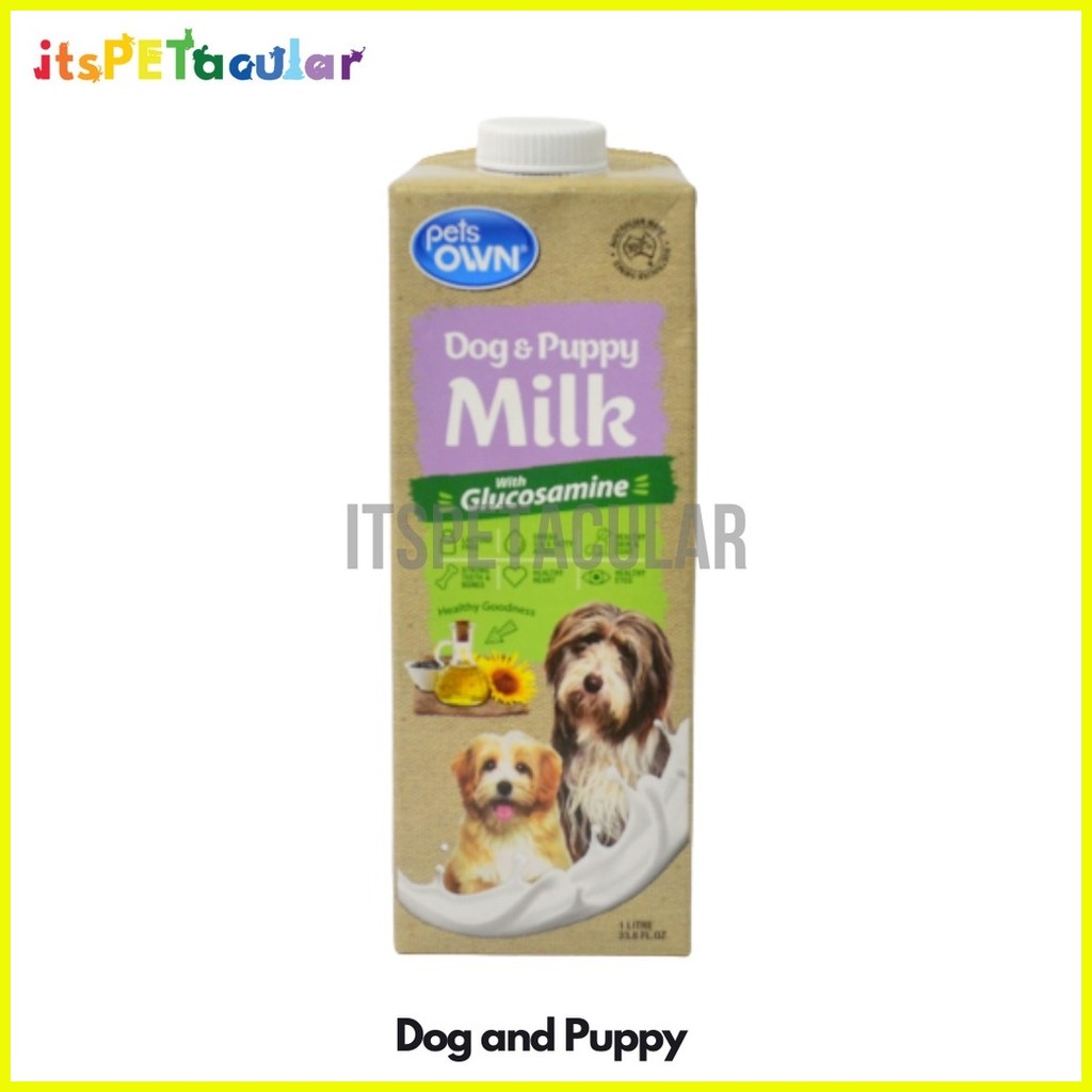 ♠ ♟ Pets Own Milk Pet Milk w/ Glucosamine 1 Liter (For Dog and Puppy