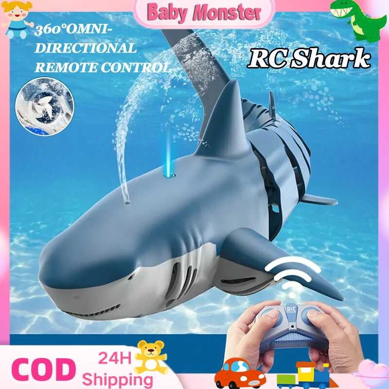 Shark Control Toy 2.4Ghz Simulation Remote Controlled Boat Ship ...