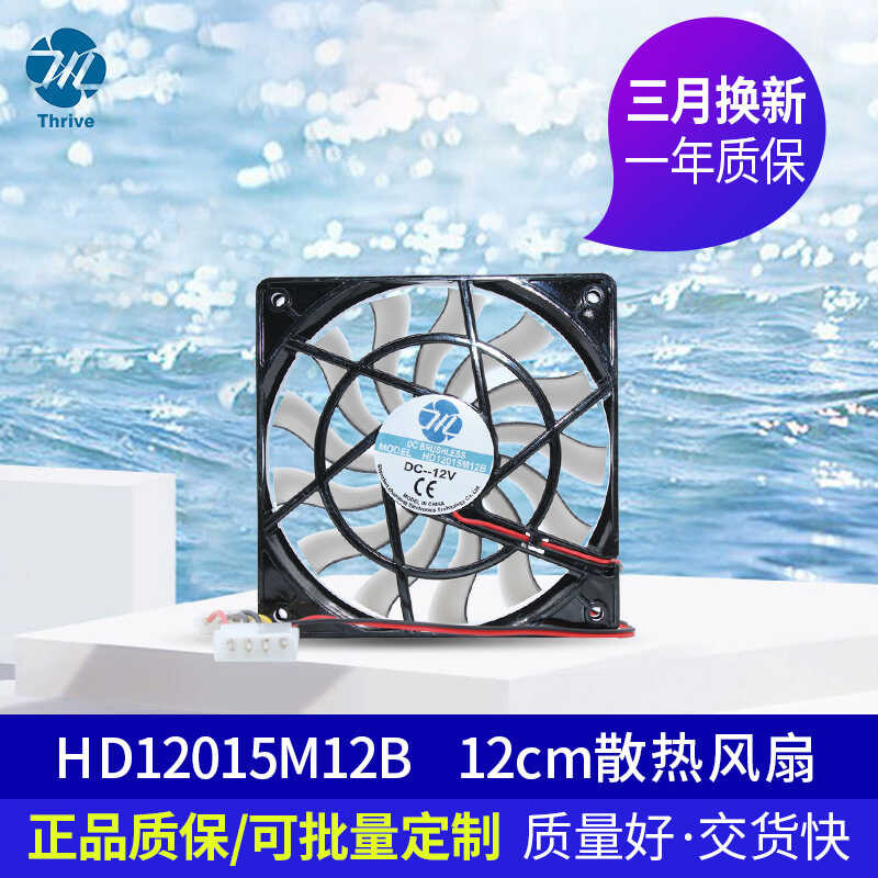 Small New 12015 12V Thin Fan Strong Wind Desktop Box Of CPU Quiet PMW ...
