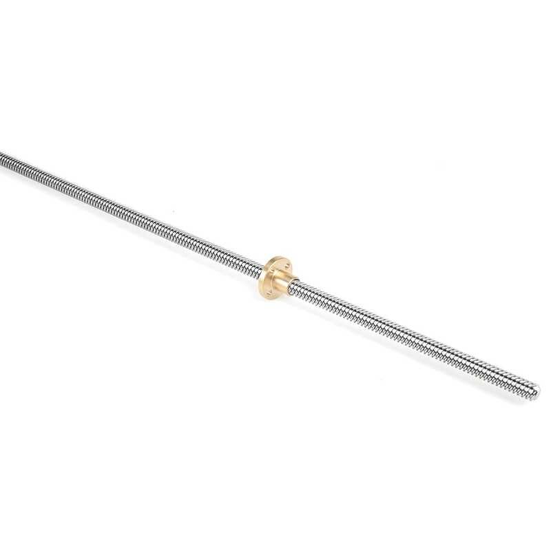 300mm(11.81inch) Tr8x2 HIKUDIY Stainless Steel Lead Screw with T8 Brass