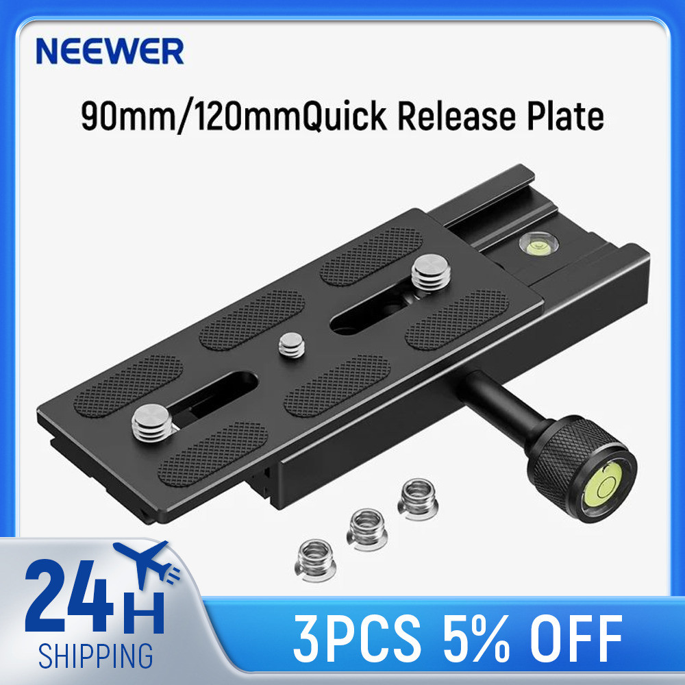 NEEWER Quick Release Plate with Clamp Adapter Set QR Plate with Clamp