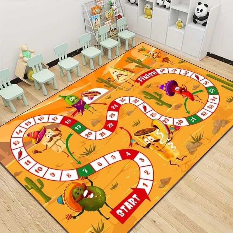 And Snakes Ladders Game Pattern Carpet Non-Slip Home Living Room Sofa ...