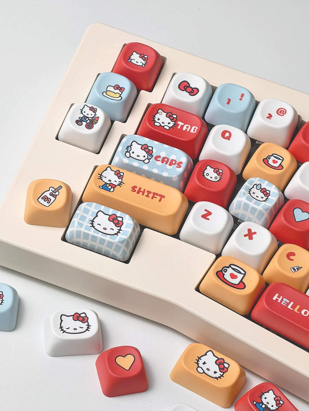 Hello Kitty Keycaps MOA Profile 130 Keys PBT Dye Sublimation Aula F75 ...