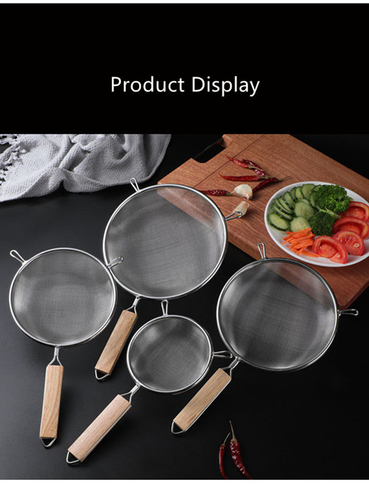 Stainless Steel Flour Sifter Kitchen Oil Filter Net Soy Milk Filter ...