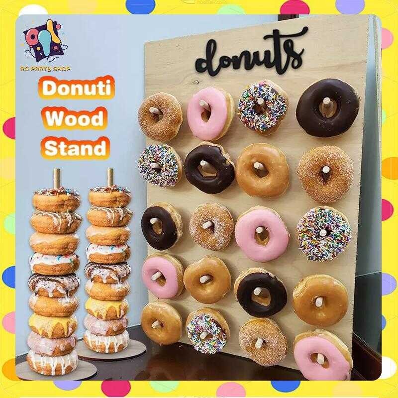 Wooden Donuts Wall Display Stand Holder Candy Sweets Doughnut Rack For ...