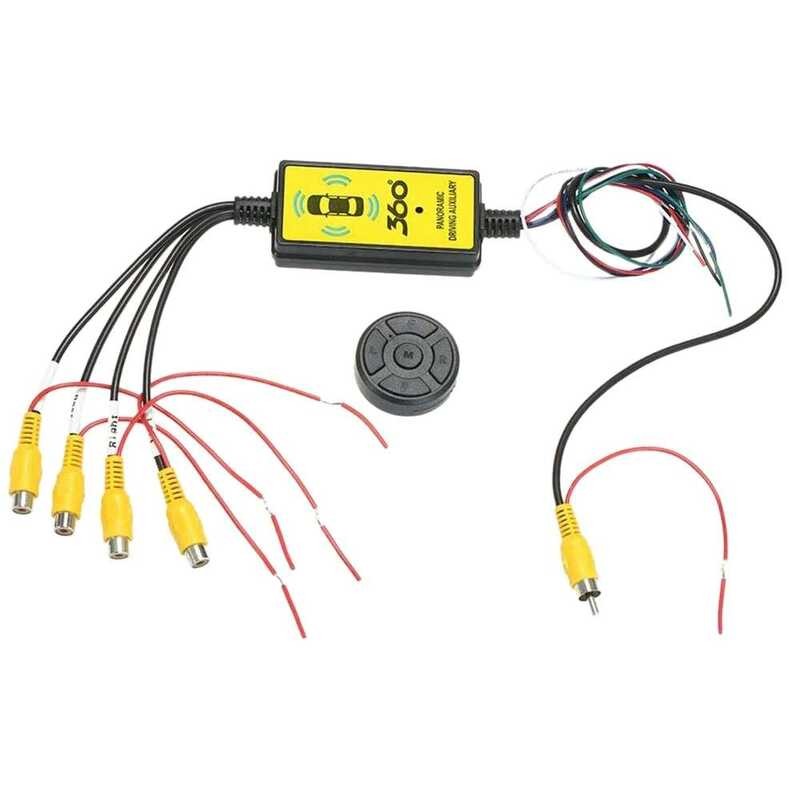 4To1 Panoramic 360 Reversing Car Blind Spot Camera Video Switch Box ...