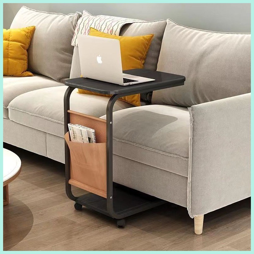 Side Table Movable Sofa Side Table Coffee Table with wheels Minimalist ...