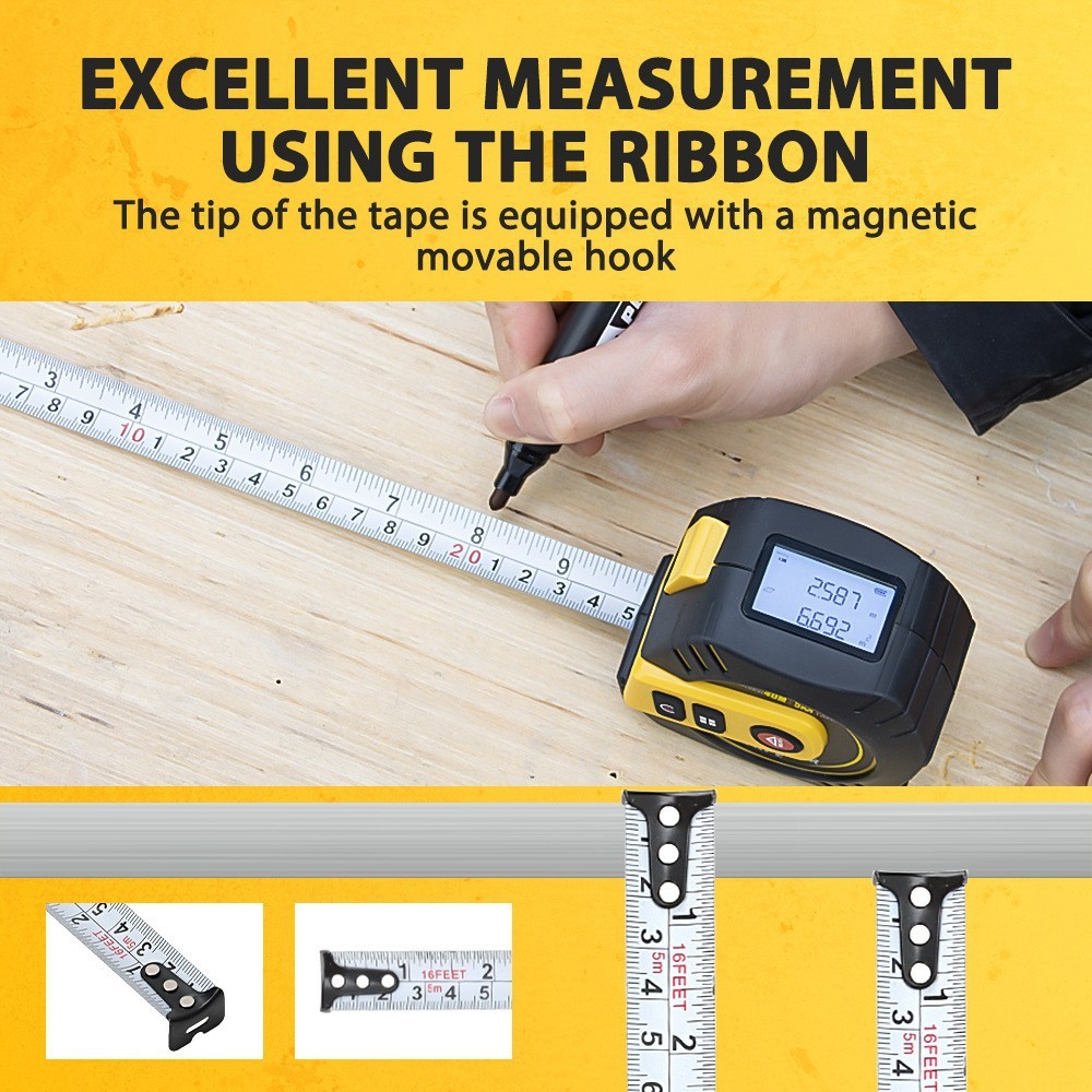 Fast Shipping Laser Measure Tool 40M 165FT Digital Distance Meter High ...