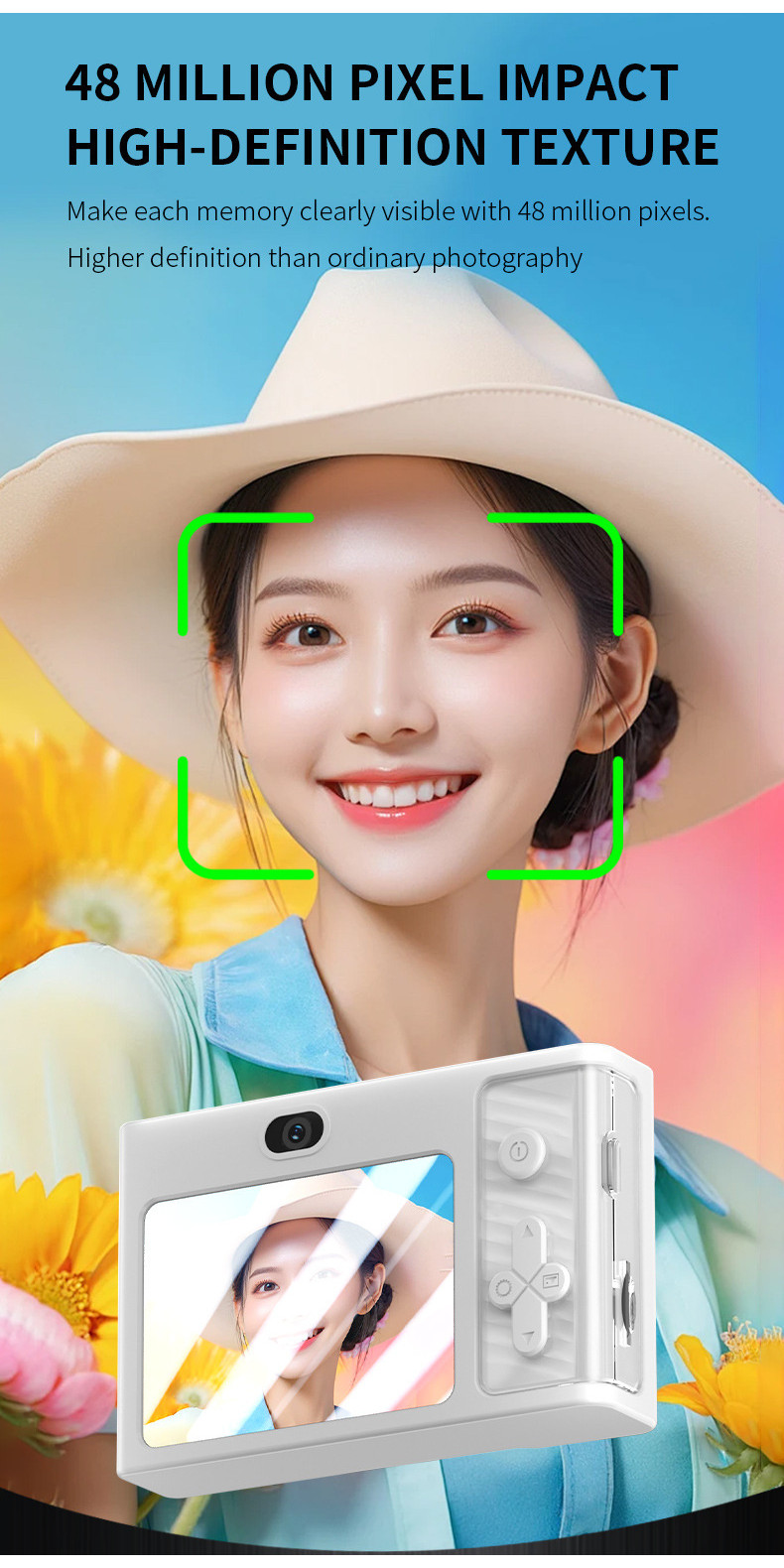 4K Digital Camera CCD Camera 1080P HD High Pixel Dual Camera with ...