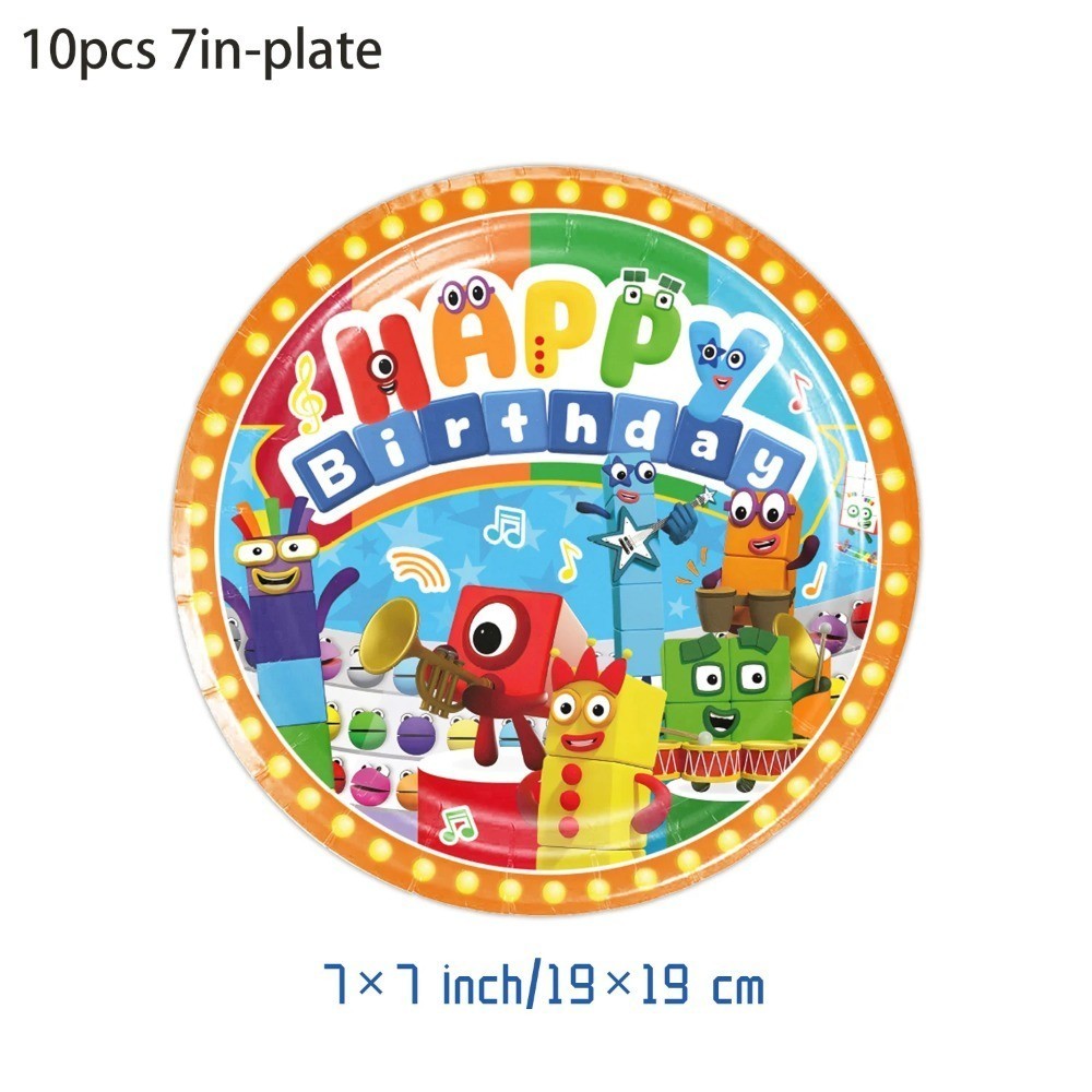 Numberblocks Birthday Building Party Decoration Dinnerware Cup Plate ...
