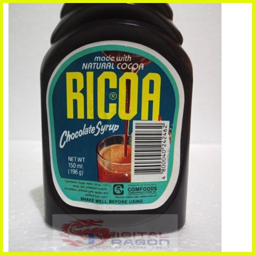 ۞ RICOA CHOCOLATE SYRUP MADE WITH NATURAL COCOA 150mL (196g) | Shopee ...