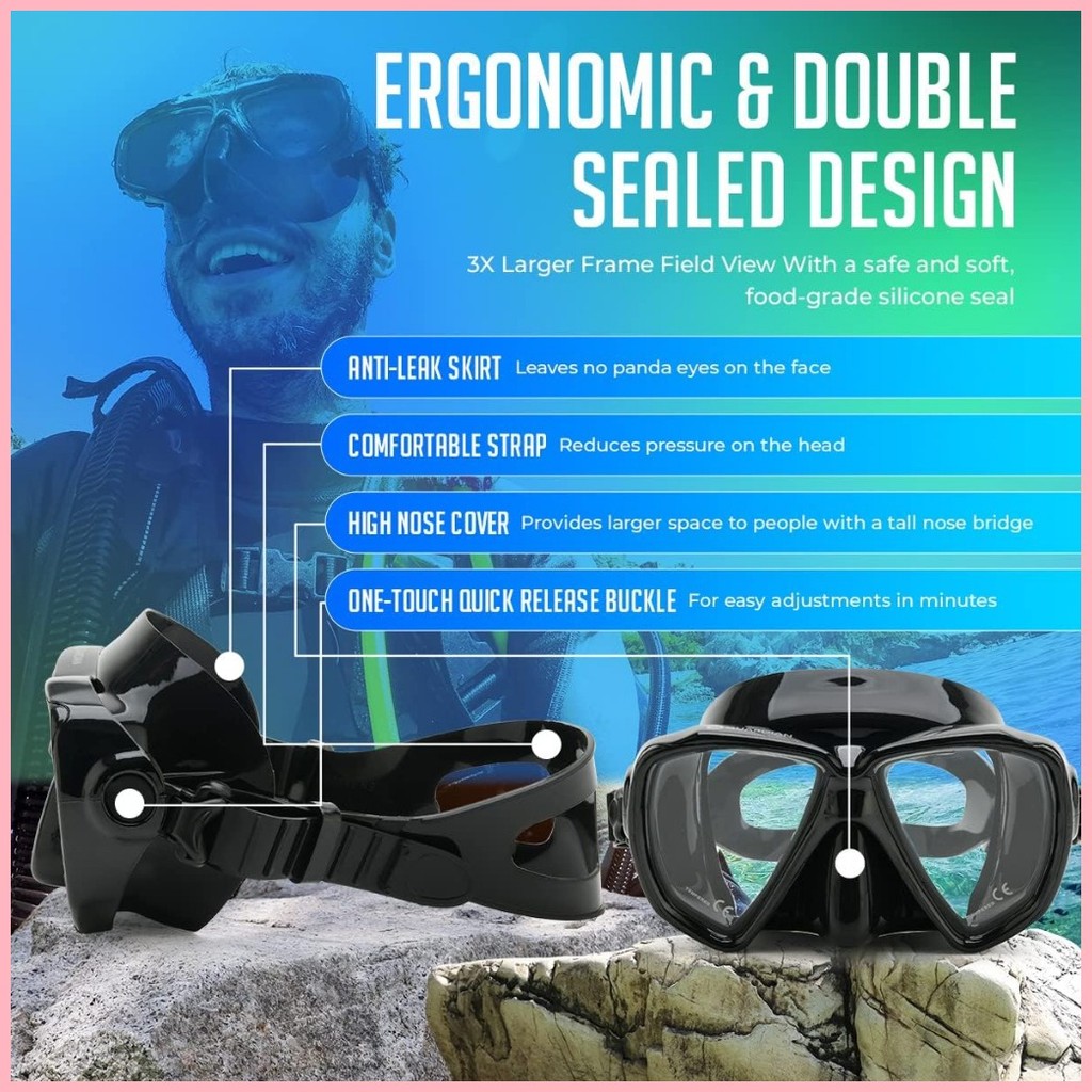 ஐ ♕ DIVI Snorkeling Set for Adult Diving Mask Diving Googles Snorkel ...