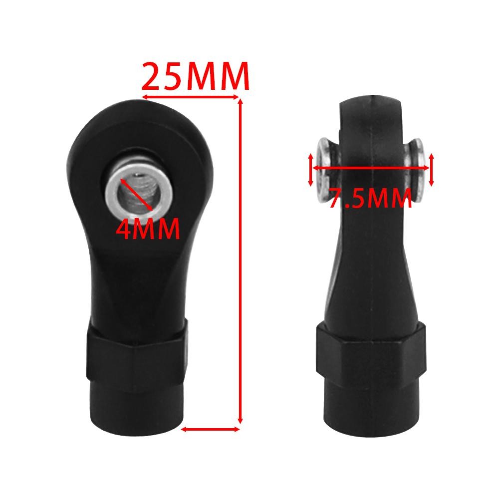 10/50Pcs Plastic M3 M4 Ball Head Linkage Pull Rod Tie Rod End Ball
