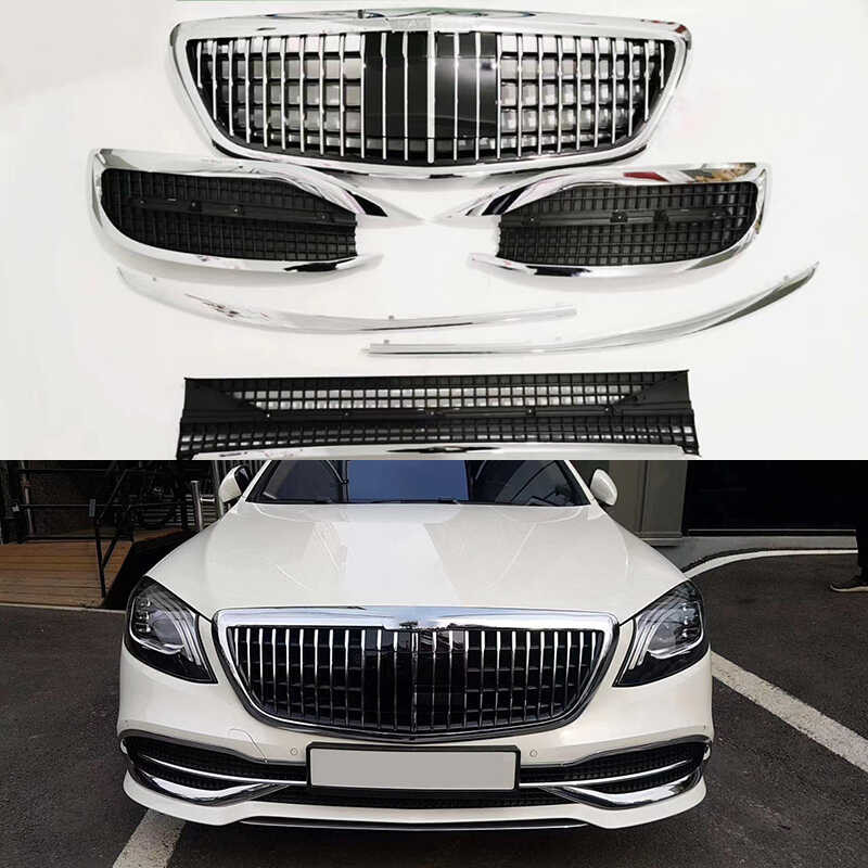 body Bumper kit For Mercedes Benz W222 S Class Grille modified Maybach ...