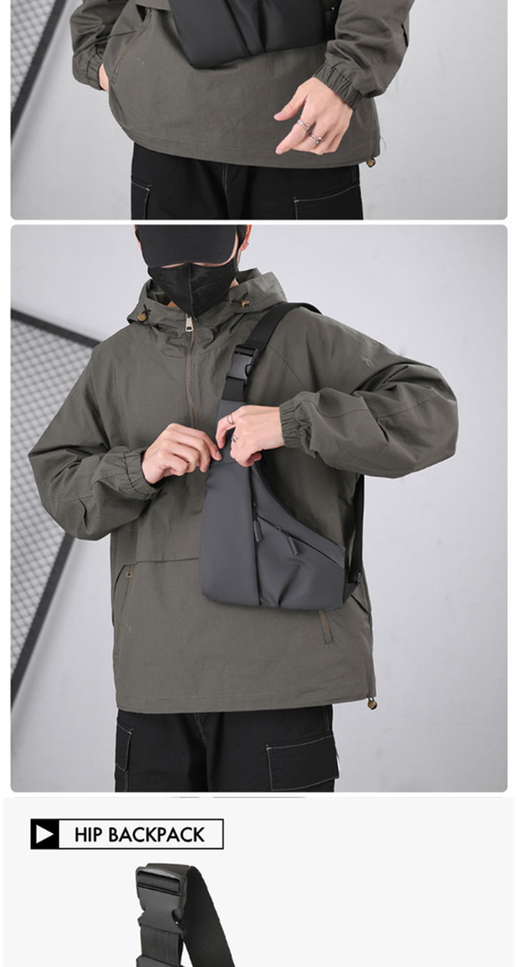 Men's Triangle Chest Bag with Anti-Theft Function and Close Fitting ...