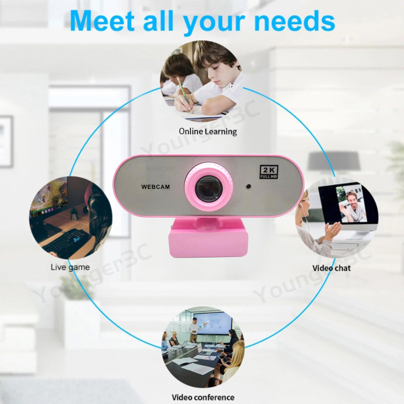 2K HD Computer Camera With Noise-Reducing,Micro 1080P Full HD Online ...