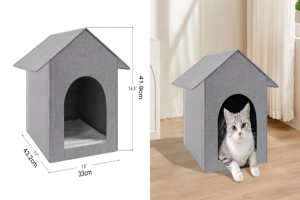 Easytoassemble Cat Shelter Cat House Waterproof Outdoor Waterproof