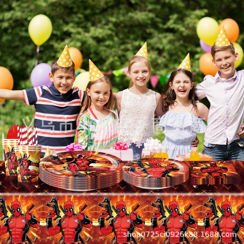 Deadpool and Wolverine Themed Party Decorations Children's Boy Birthday ...