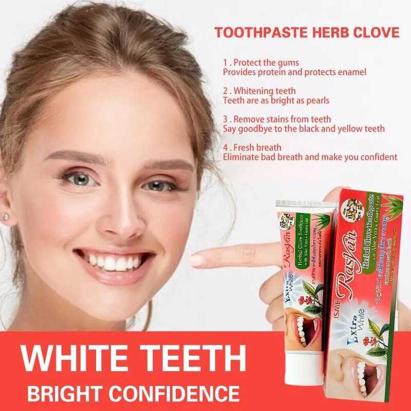 100G ISME ⭐Aaaaa Rasyan Herbal Clove Toothpaste Teeth Whitening Paste ...