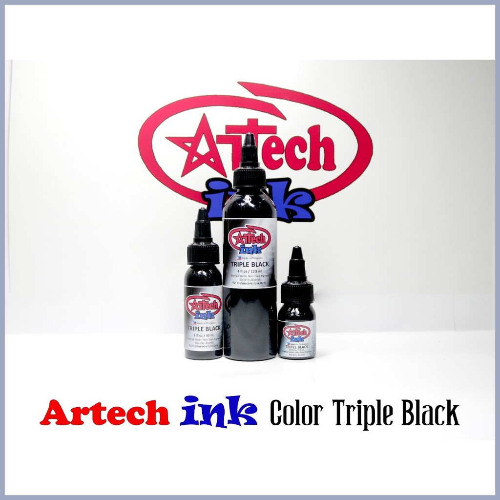 ARTECH INK COLOR TRIPLE BLACK (Originally Filipino Made Tattoo Inks ...