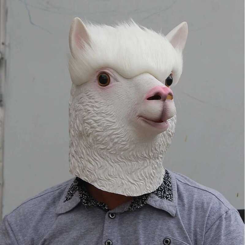 M Alpaca Realistic Latex Animal 1 For Masquerade Gifts Carnival ...