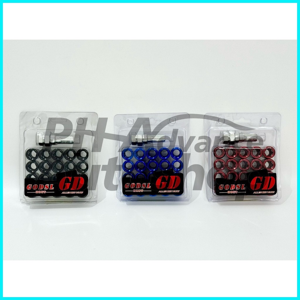 GD Wheel Nut 12mm x 1.50 (20pcs) GD Allen Key Wheel Nuts | Shopee ...