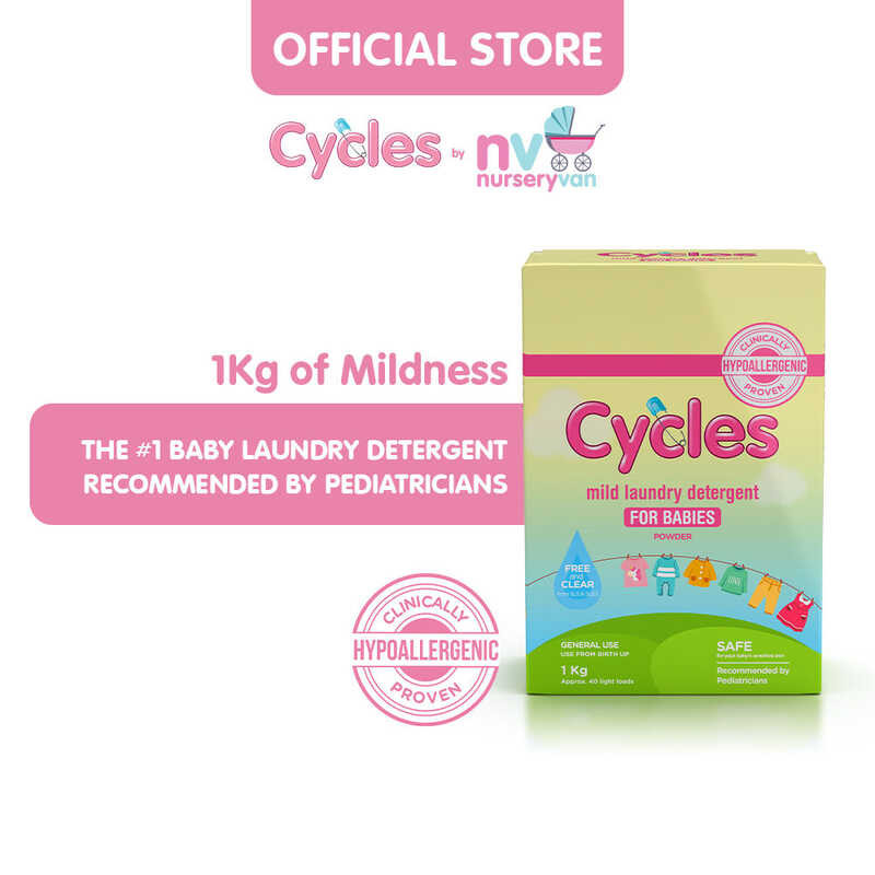 Cycles Hypoallergenic Baby Laundry Powder Detergent Free & Clear Of SLS ...