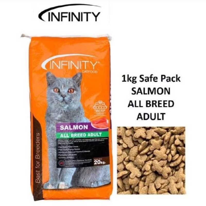 Infinity Cat Dry Food Salmon Flavor - 1Kg (Repacked) 5F6 | Shopee ...