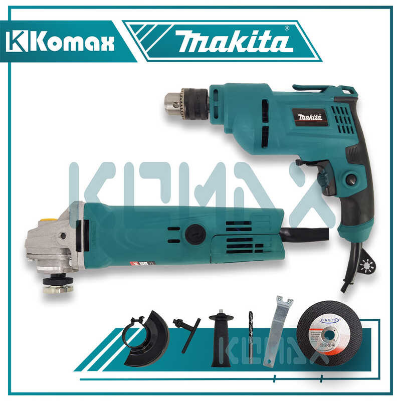 KOMAX Gumawa Ng 2In1 Paketeng Grinder Gamit Ang Drill Set Blue / Red ...