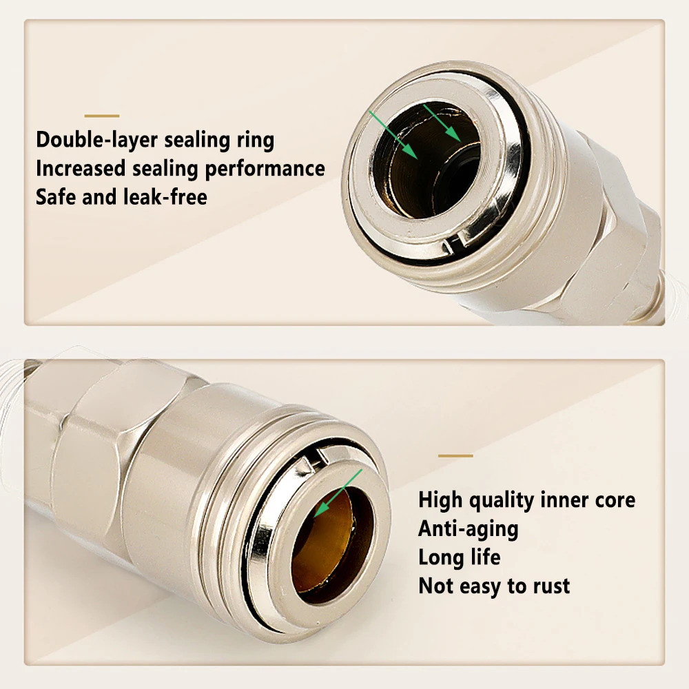 CType SelfLocking Pneumatic Quick Connector for PU Hose SP, PP, SM