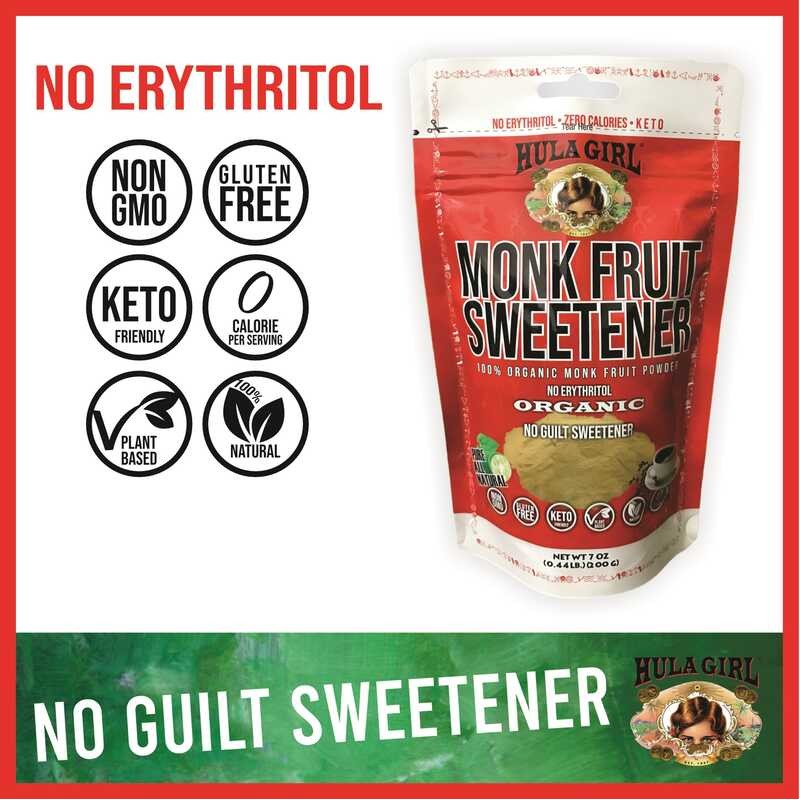 Monk Fruit Sweetener Golden Powder 100 Pure NO ERYTHRITOL BEST (Great