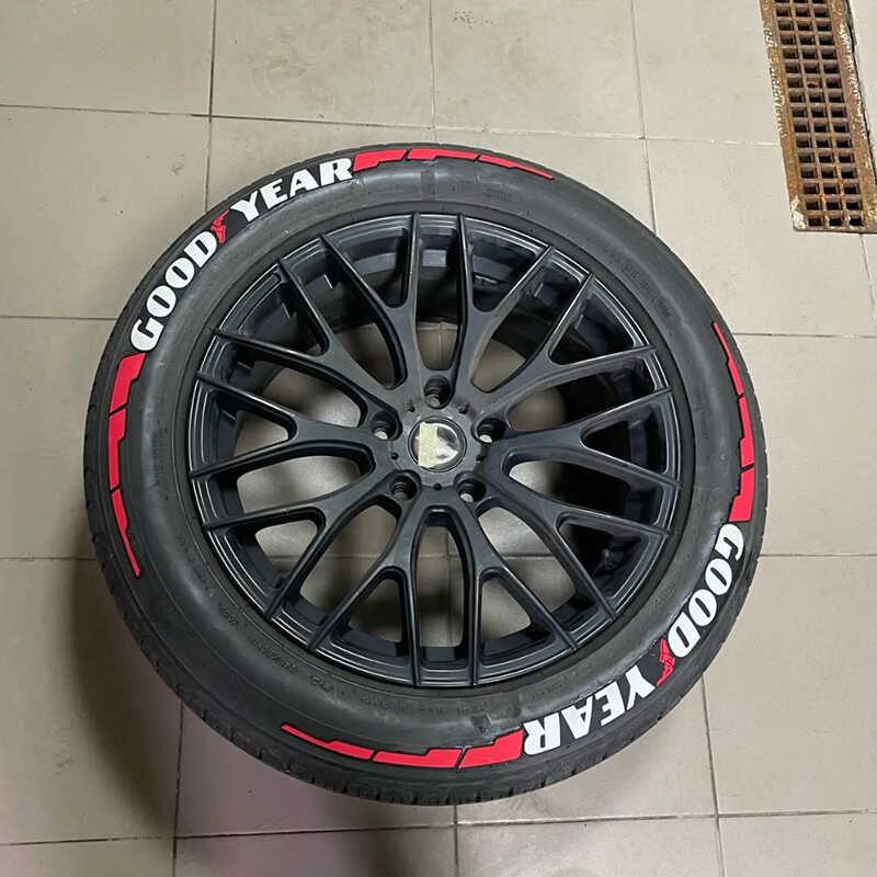 3D Tire Letter Stickers Rubber Reflective Waterproof Racing Wheel ...