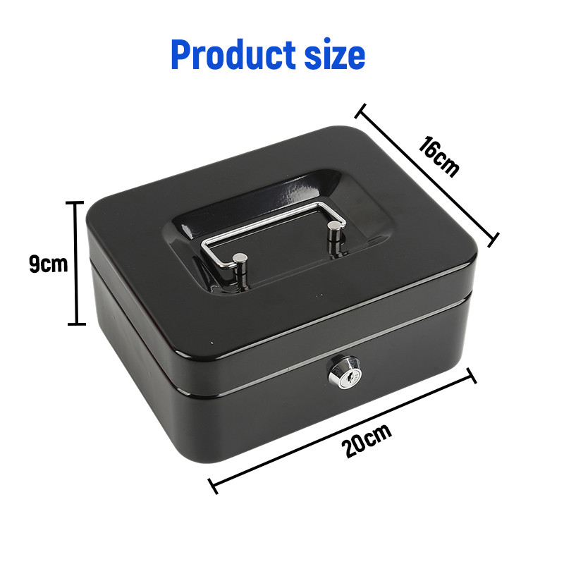 Cash Box Coin Cash Box Portable Steel Small Lockable Cash Coin Money ...