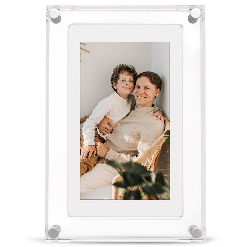 Acrylic Digital Photo Frame 5/7 Inch 1000-1500mAh Vertical Display IPS ...