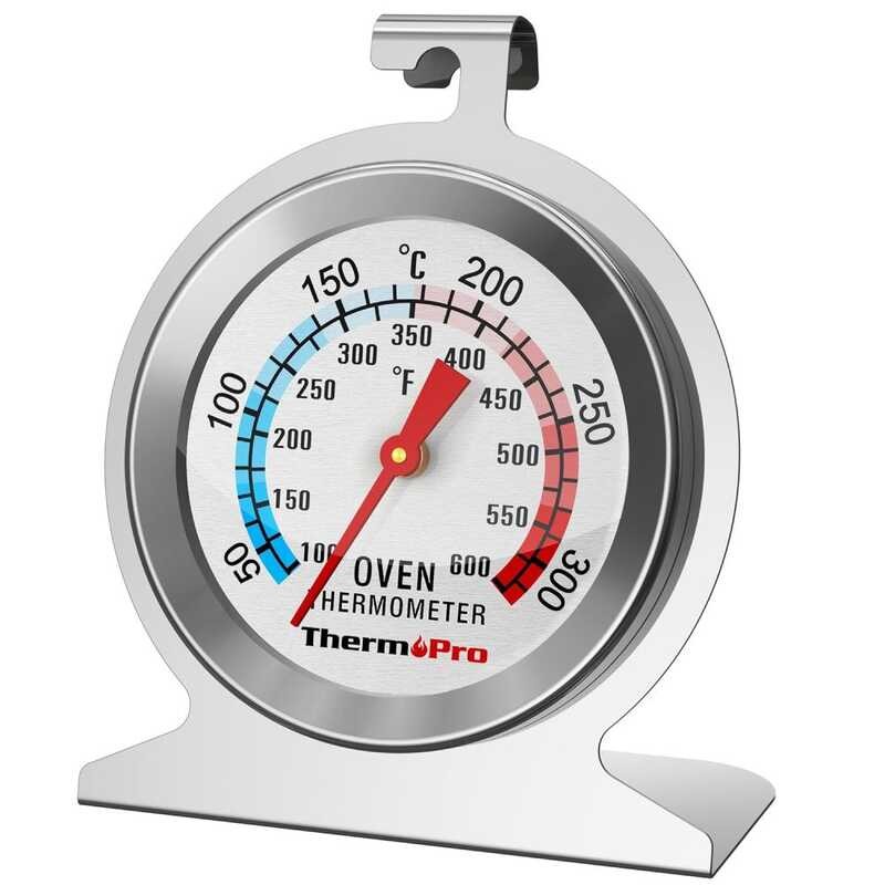 Thermopro Analog Oven Thermometer, Upgraded 431 Stainless Steel, Easy ...