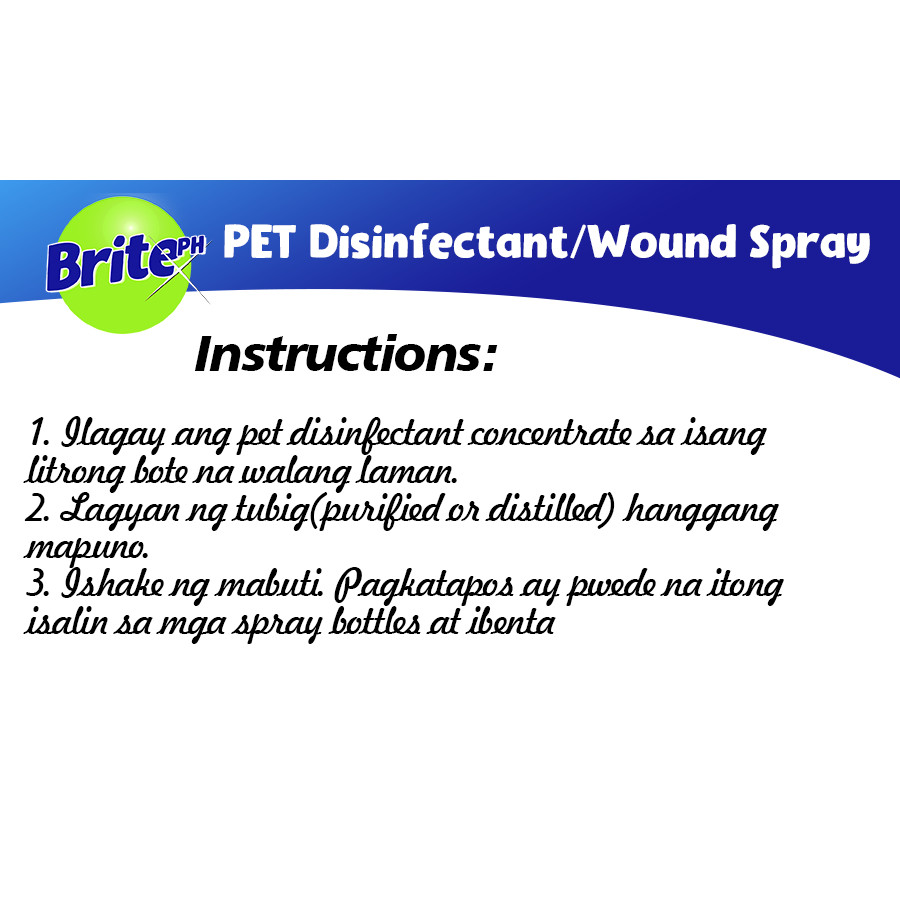 Pet Disinfectant and Wound Spray Negosyo Kit (With spray bottles and ...
