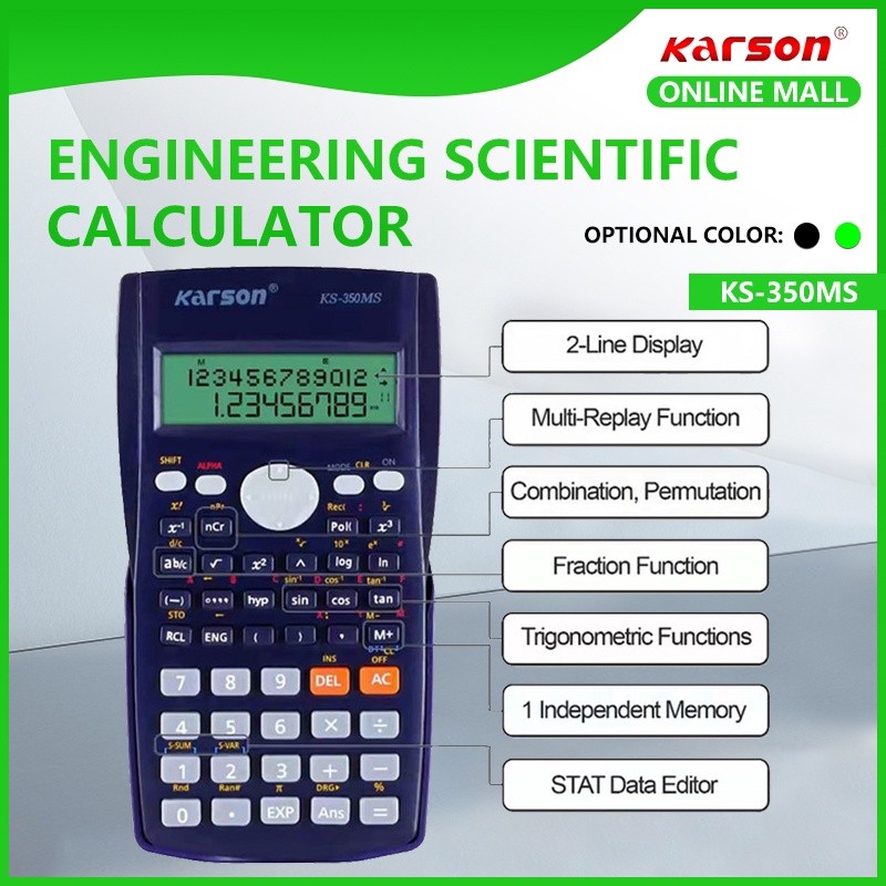 KARSON School Engineering Scientific Calculator Students Stationary ...