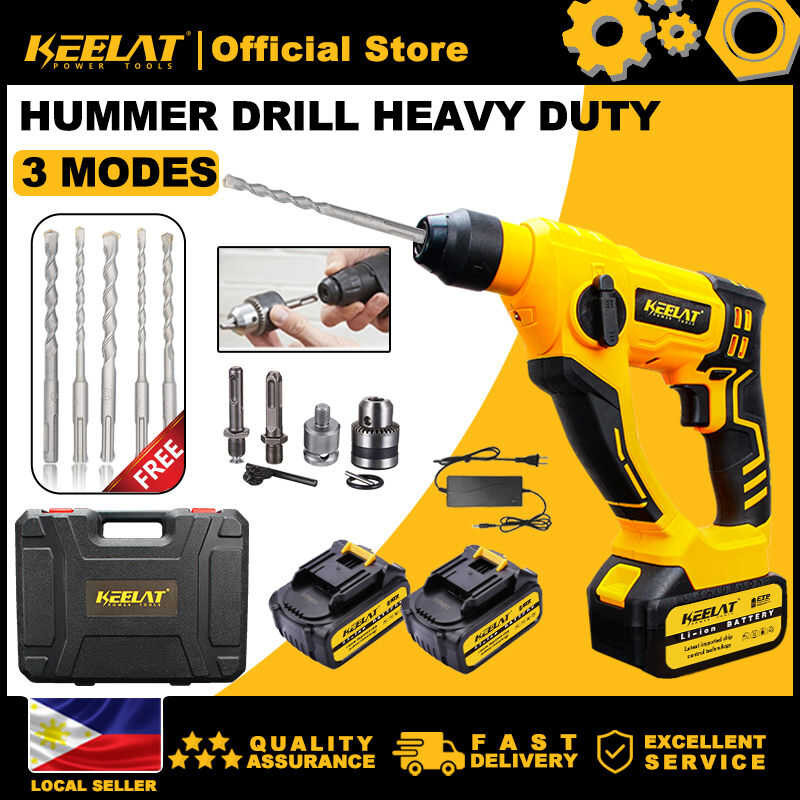 KEELAT Kwhd003 Cordless Rotary Impact Hammer Drill 3 Model Heavy Duty ...