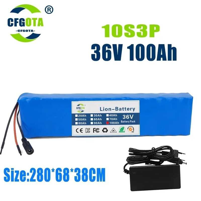 Batteria Ricaricabile 36V 100Ah Li-Ion 10S3P Con Spina XT60-SM E Caricabatterie